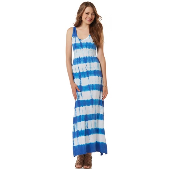 Joe Boxer Dresses & Skirts - Gorgeous Boho Blue Gypsy Tye Dye Beach Maxi Dress